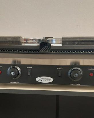 Scaldapanini doppia, piastra per panini in ghisa