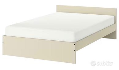 Letto matrimoniale beige Ikea