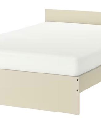 Letto matrimoniale beige Ikea