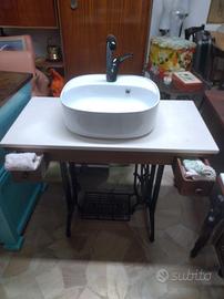 Mobile macchina da cucire con lavabo