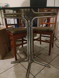 tavolo vetro/acciaio