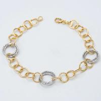 Bracciale donna in oro giallo e bianco 18 kt D.43