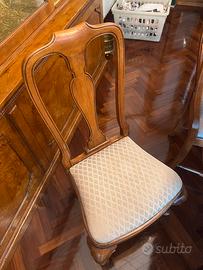 6 sedie in legno anni 800