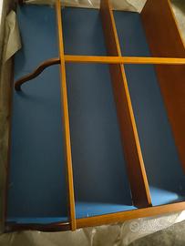 mobile libreria ciliegio chiaro azzurro 