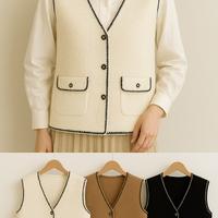 Gilet elegante in lana bouclé