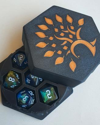 Set dadi D&D con custodia personalizzabile GDR RPG