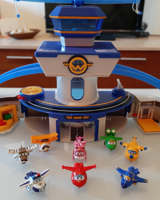 Super Wings Torre di controllo + 8 aerei