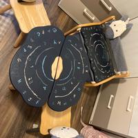 tavolo con sedie e panca contenitore