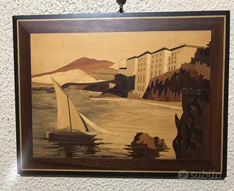 Quadro lamellare in plurimi legni pregiati