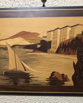 Quadro lamellare in plurimi legni pregiati