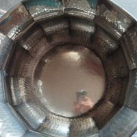 Centro tavola, porta vaso in silver plate lavorato