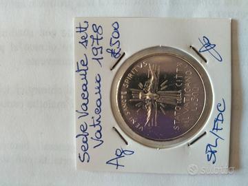 Vaticano lire 500 argento Sede Vacante 1978