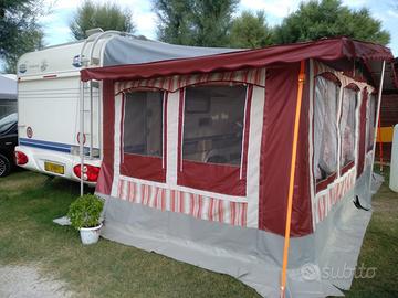 Veranda per roulotte + tendalino – pari al nuovo