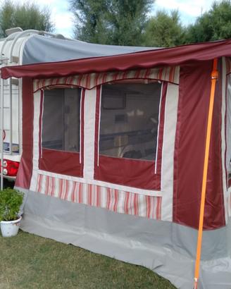 Veranda per roulotte + tendalino – pari al nuovo