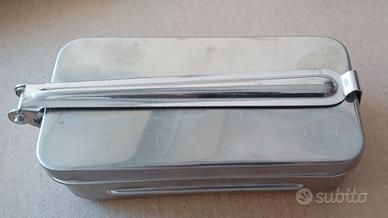 bollitore per siringa vintage in inox