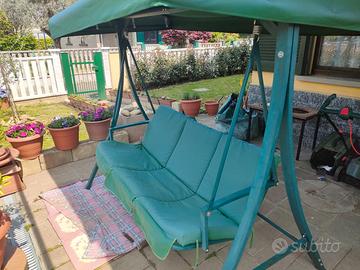 Divano a dondolo a 3 posti da giardino