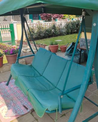 Divano a dondolo a 3 posti da giardino