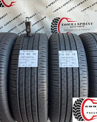 4 PNEUMATICI 215/60 R16 CONTINENTAL ESTIVE