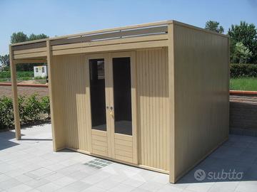 Casetta moderna in legno mt. 2x2 con tettoia €3480