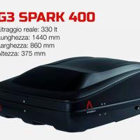 Box tetto G3 Spark 400 nero 330 litri dualside