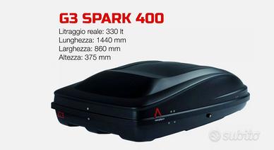 Box tetto G3 Spark 400 nero 330 litri dualside