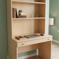 Scrivania e Libreria Legno Rovere chiaro