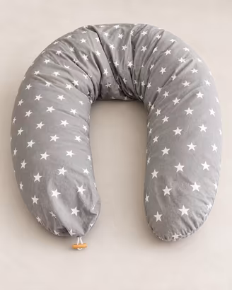 Cuscino gravidanza a U – Grigio con stelle