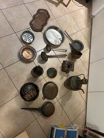 Lotto oggetti in rame vintage