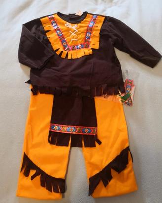 Costume da carnevale INDIANO 3/4 anni
