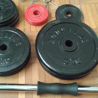 2 manubri + 34 kg PESI DISCHI in GHISA x PALESTRA