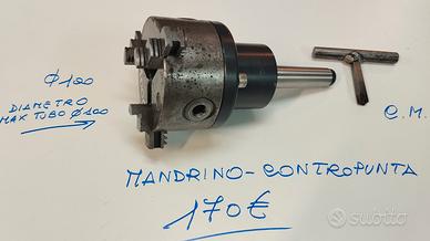 contropunta tubo tornio fresatrice 