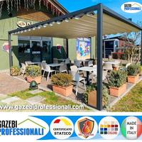 Pergola certificata personalizzabile apertura PVC