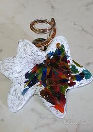 Portacandela in vetro di Malente - Mundgeblasen