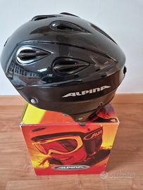 Casco da sci Alpina + maschera Alpina 50 euro