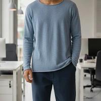 Maglioncino Zara girocollo azzurro blu da uomo