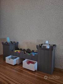 Organizer scrivania castello 3D con cassetti