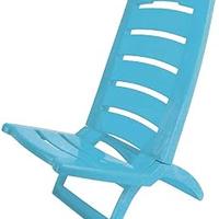 Spiaggina Plastica Blu Richiudibile