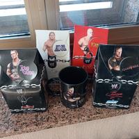 Lotto 4 tazze da collezione WWE SmackDown 