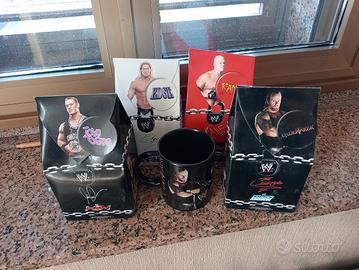 Lotto 4 tazze da collezione WWE SmackDown 