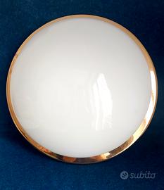 Plafoniera bianca in vetro opalino 