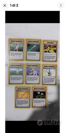 lotto 8 carte pokemon addestramento rare 