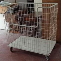 Carrello cesto con 4 ruote largo 102 x 67 h 110