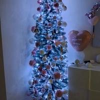 Albero di natale slim completo di decorazioni  e m