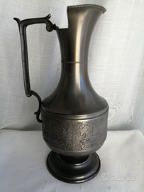 Brocca in peltro oggettistica per la casa giardino