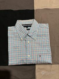 Camicia Tommy Hilfiger Uomo Quadretti Azzurro