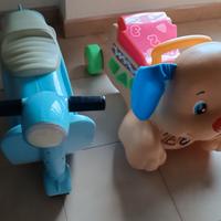 Giochi cavalcabili bimbo (moto + cane)