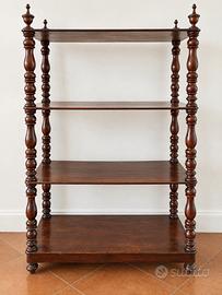 Étagère libreria in legno, colonne tornite