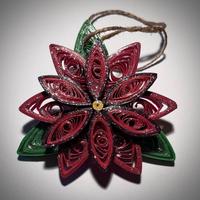 Decorazione/addobbo fiore di natale fatto a mano