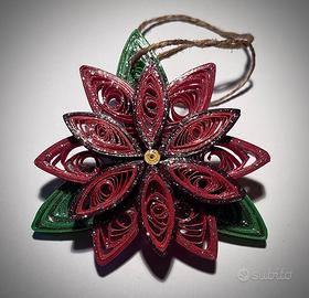 Decorazione/addobbo fiore di natale fatto a mano