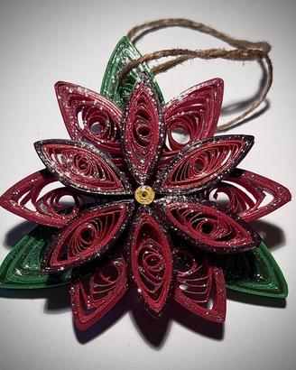 Decorazione/addobbo fiore di natale fatto a mano